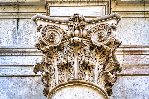Ancient architectural detail, Lisbon, Portugal