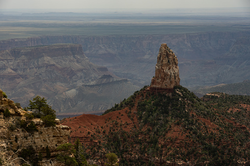 Mount Hayden Standing High Over The Grand Canyon from the North Rim