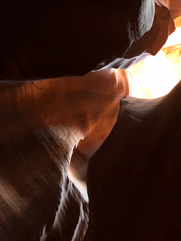 Antelope Canyon, Arizona. Canyon abstract sandstone walls.