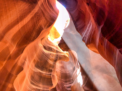 Upper Antelope Canyon in the Navajo Reservation near Page, Arizona.