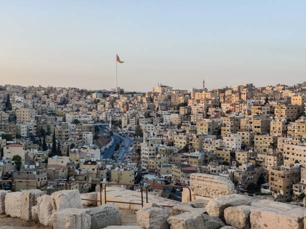 istock Amman citadel Roman archeological site, old town, Jordan 1887175216