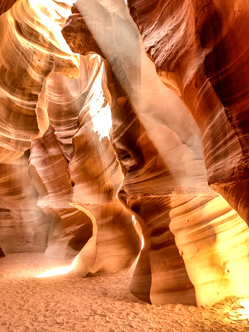 Upper Antelope Canyon in the Navajo Reservation near Page, Arizona.