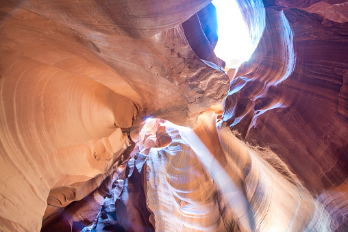 Antelope Canyon, Arizona. Canyon abstract sandstone walls.