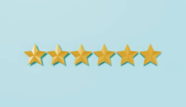istock Five star score customer rating premium quality 1887191673