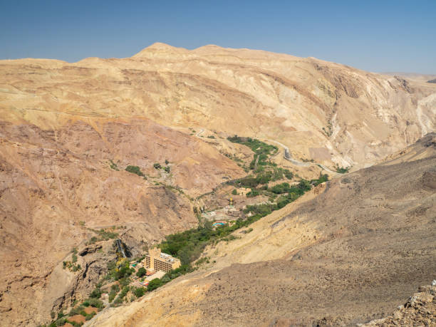 istock Dead sea desert, hot springs Jordan valley, panorama view 1887211222
