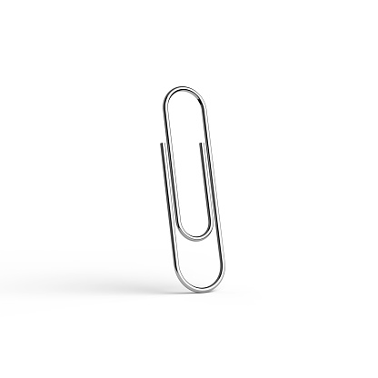 A studio shot of a bulldog clip isolated on a white background with clipping path