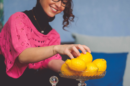 Young woman at home