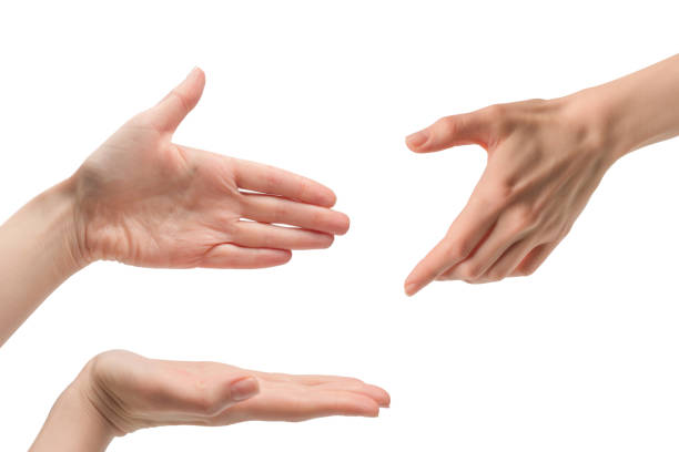 istock Woman hand isolated on a white background. 1887328692