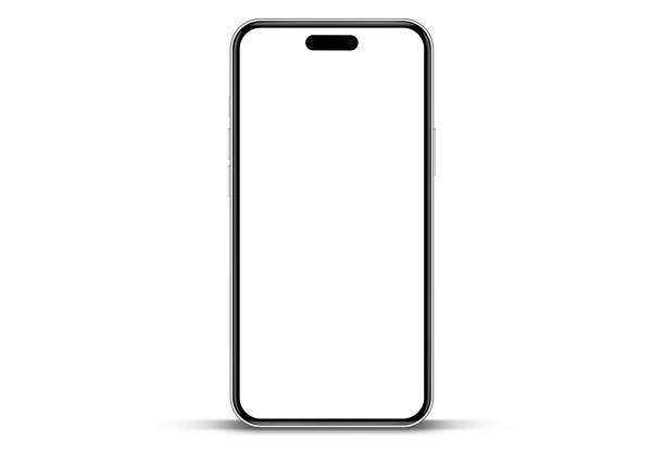 istock 3D realistic high quality smartphone mockup with isolated background. Smart phone mockup collection. Device front view. 3D mobile phone with shadow on white background. 1887331325