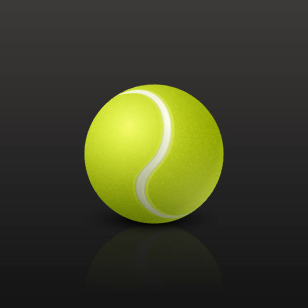 istock Vector 3d Realistic Green Textured Tennis Ball Icon Set Closeup. Tennis Ball Design Template for Sports Concept, Competition, Advertisement. Front View. Vector Illustration 1887349550