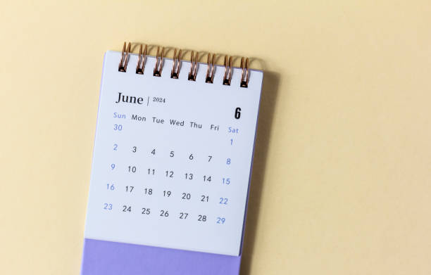 istock Calendar for June 2024. Desk calendar for planning, scheduling, assigning, organizing and managing every date. 1887380942