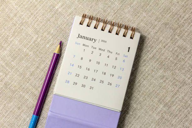 Hello, January. Calendar for the new January 2024