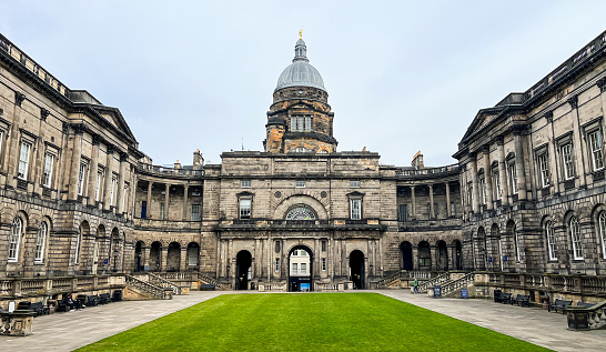 The magnificent Old College quadrangle at the University of Edinburgh