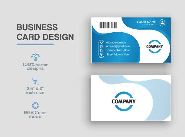 Vector illustration of Doctor business card design