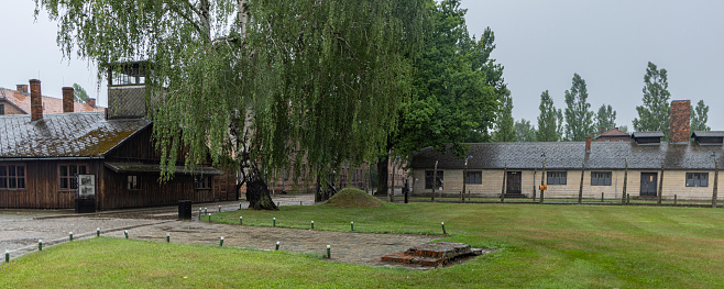 Oswiecim, PolandPoland - July 17, 2023: Memorial and museum Auschwitz-Birkena. Former Germani Nazi Concentration and Extermination Camp in Poland