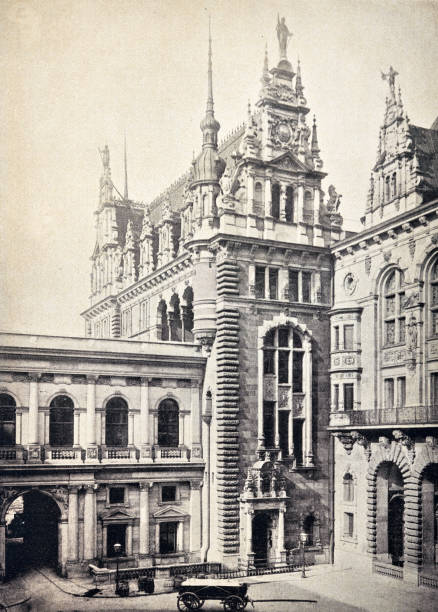 istock Yard of the town hall Hamburg with the bridal gate 1887583761
