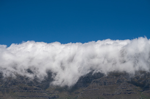 Fog cover seen over Table Mountain