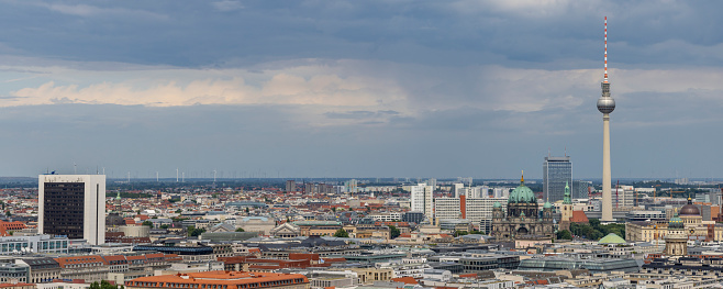 Aerial View Of Dusseldorf City In North Rhine-Westphalia Germany