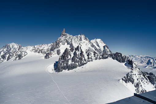 Aerial view of Val Thorens, trois vallees complex, France