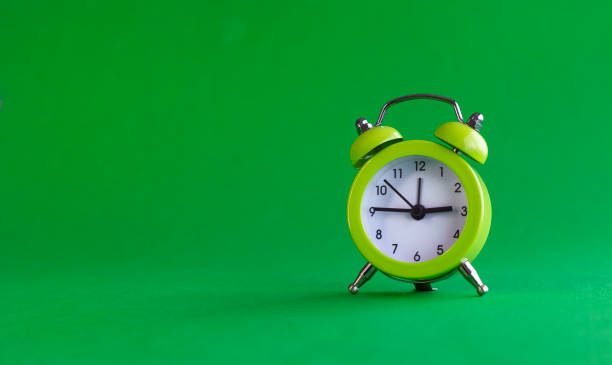 Green Alarm Clock stock photo