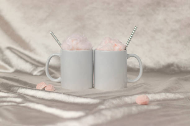 11oz Coffee Mug Mockup, Couple's Mug Mockup, Pink Double Mug Mockup, Valentines Mug Template, Valentine's Day Mug Mockup