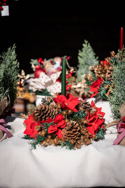 istock Christmas Flowers with ornaments for decorating 1887825413