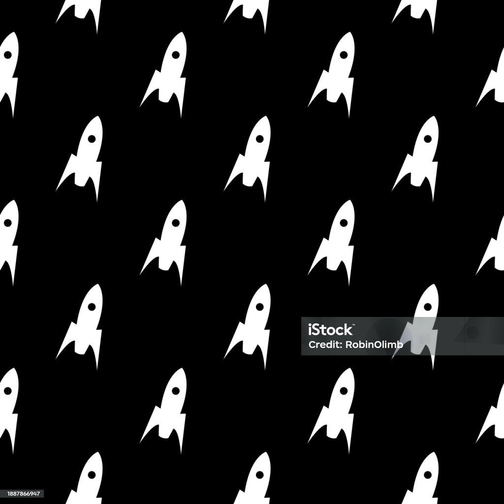 White Rockets Pattern White Rockets Seamless Pattern Stock Illustration - Download Image Now ...