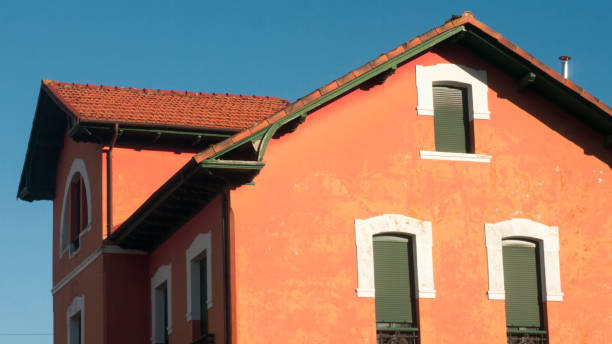 istock Pink rural house 1887880286