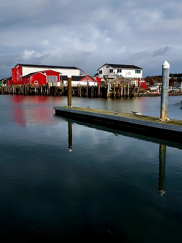 Ilwaco. Washington lies at the mouth if the great Columbia River and the Pacific Ocean near Cape Disappointment State Park