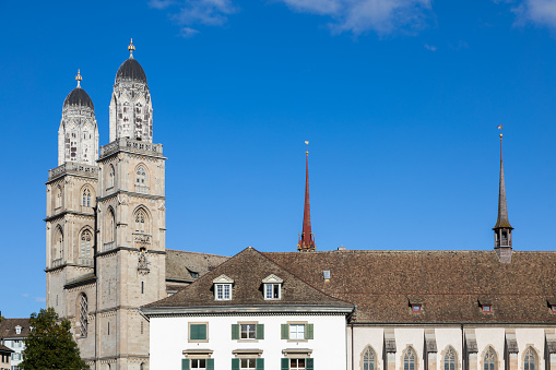 Eisenach, Germany - June 04, 2019:View of the Wartburg Castle near Eisenach in Thuringia from a hiking trail