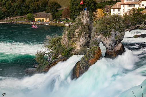 The Rhine Falls runs between Zurich and Schaffhausen, Dachsen, Zurich, Switzerland