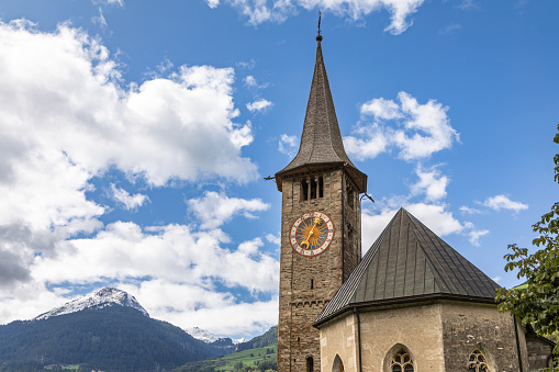 Kirche Saint Martin Reformierte Church in Zillis, Grisons, Switzerland