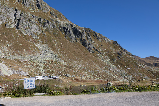 Saint Gotthard Pass in Airolo, Ticino, Switzerland