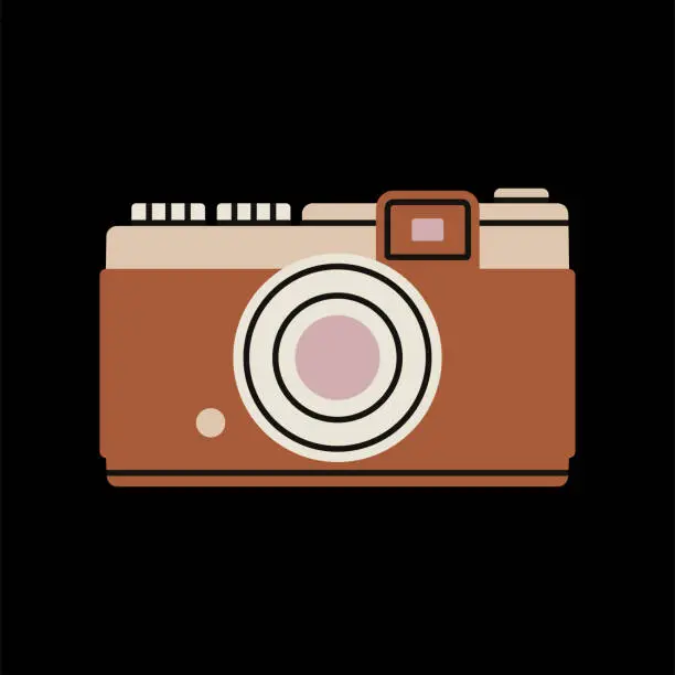 Vector illustration of Poster with a vintage film camera.