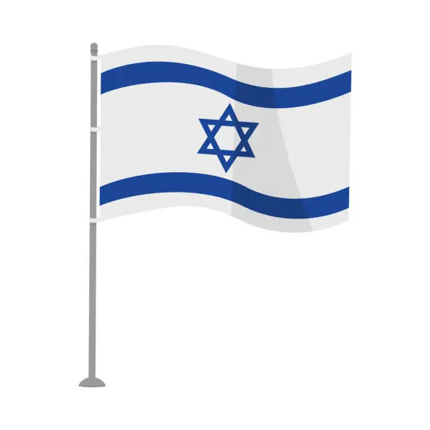 Vector illustration of israel peace flag symbol
