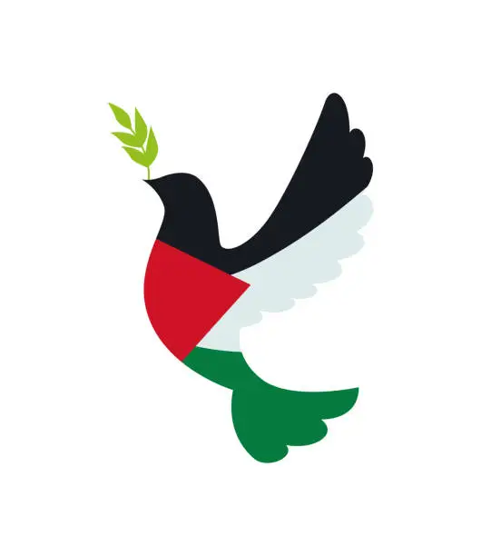 Vector illustration of Israel, Palestine - Peace