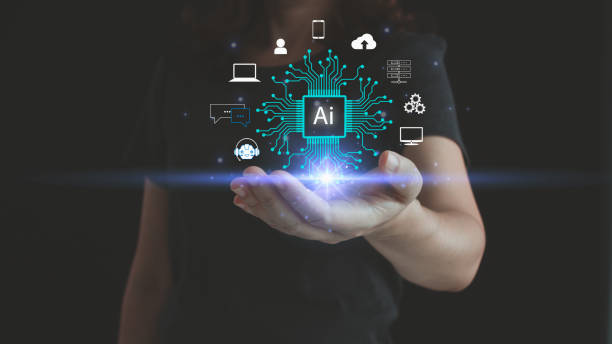 istock AI tech, Artificial Intelligence technology concept. Business people or human hands show big data network connection, digital information exchange, deep learning, Science, and innovation of futuristic 1888124505