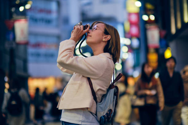 Foreign Tourists in Tokyo Japan