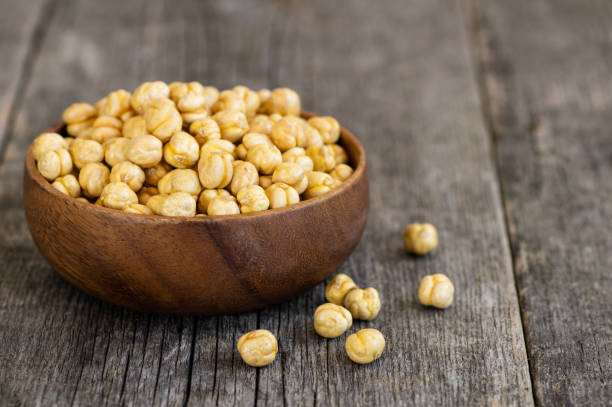 istock Yellow chickpeas not roasted, traditional turkish nut, leblebi 1888153594