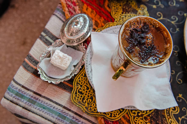 istock Golhisar black cumin coffee in Turkey. Traditional presentation. 1888210543