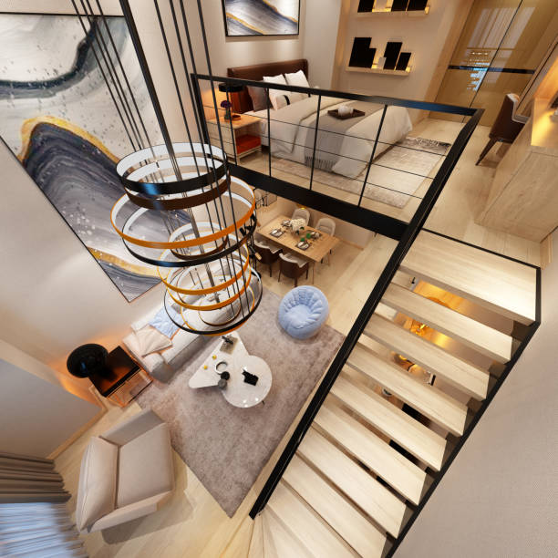 istock 3d render of loft apartment interior 1888215127