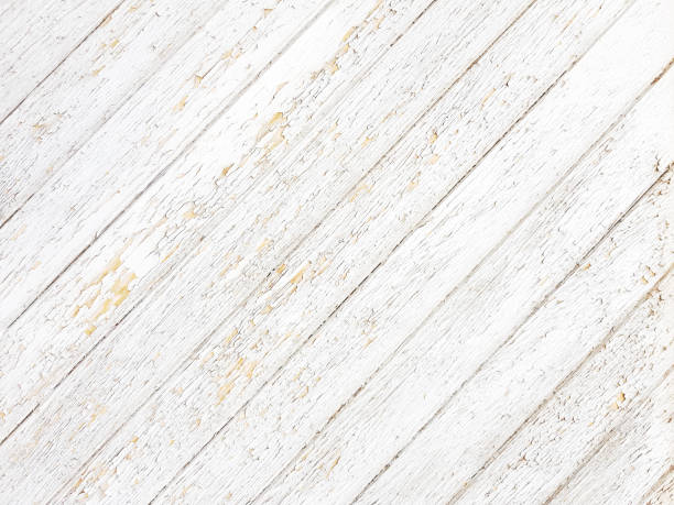 White wood diagonal planks texture boards background.