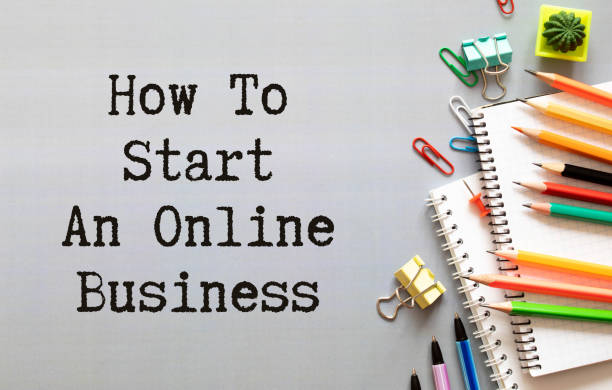 istock How to start an online business text on a blackboard. 1888333868