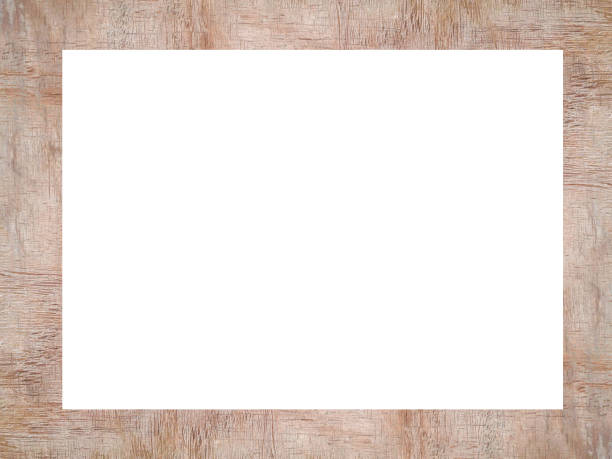 istock Isolated photo Frames on White Backgrounds, Antique Modern Wooden Frame Mockups 1888477763