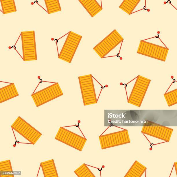 Container Pattern Background Container Lifting Seamless Pattern Suitable For Backgrounds Wallpapers ...