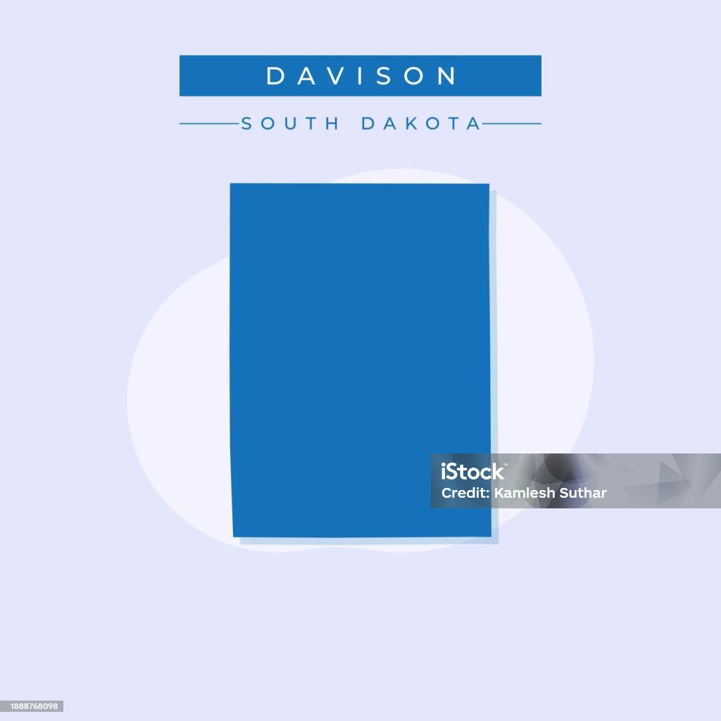 Vector Davison Vector Illustration Vector Of Davison Map South Dakota Stock ...