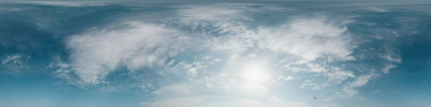 istock Neon green sky panorama with Cirrus clouds, Seamless hdr 360 panorama for 3D design and sky replacement 1888801518