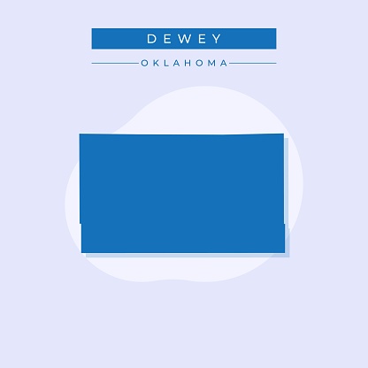 Vector illustration vector of Dewey map Oklahoma