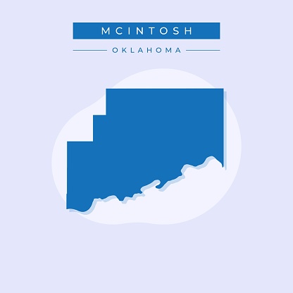 Vector illustration vector of McIntosh map Oklahoma