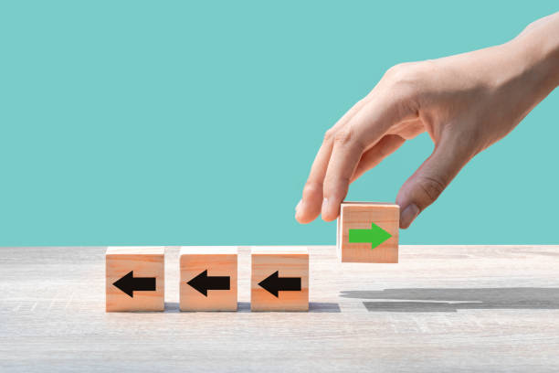 istock business direction concept A new dimension in working with wooden blocks Create a competitive advantage 1888845715